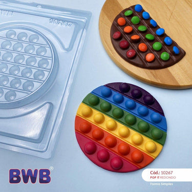 Pop It Circle Standard Chocolate Mold - ViaCheff.com